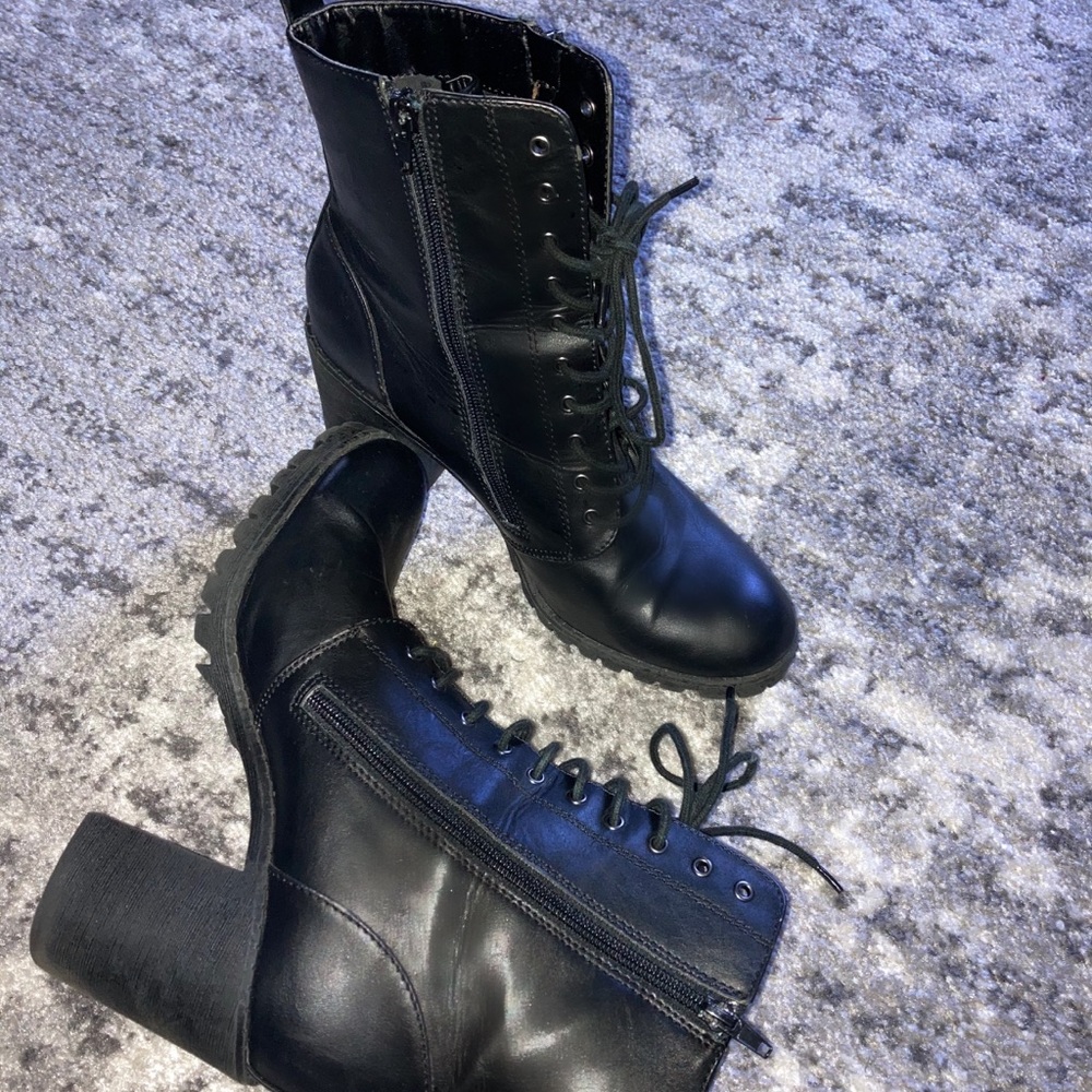 Black Women’s Matte Combat Boots